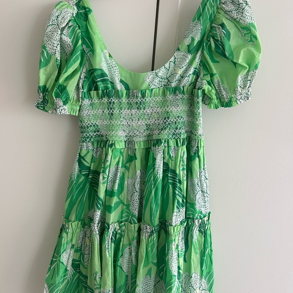 Farm Rio Dew Drop Floral Green Mini Sz 6 - Picture 5 of 7